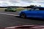 Audi RS5 Destroys BMW M4 and Alfa Romeo Giulia in Drag Race