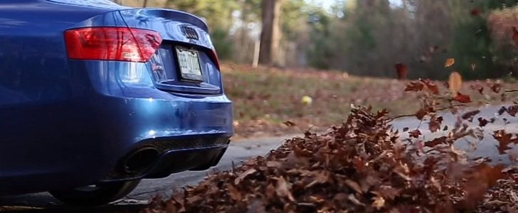 Audi RS5 Used as a Leaf Blower