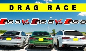 Audi RS6 Bullies RS5 and RS3 in All-quattro Canadian Drag Race