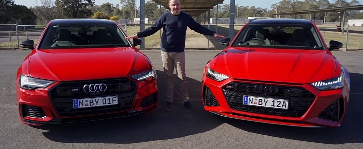 Audi RS6 vs. S6 Drag Race: How Big Is the 2020 Performance Gap?