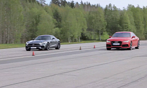 Audi RS7 Challenges a Mercedes-AMG GT S to a Rolling Start Drag Race and Loses