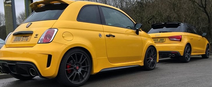 Audi S1 And Abarth 695 Biposto Owners Compare Their Yellow Cars Autoevolution