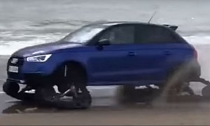 Audi S1 With Tracks Playing on a Beach is Bewitching