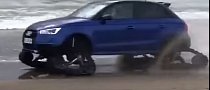 Audi S1 With Tracks Playing on a Beach is Bewitching