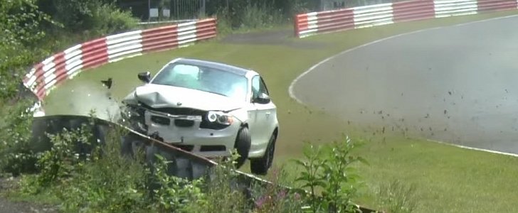 Audi S3 and BMW 1er Coupe Nurburgring Crashes Look "Overcooked"