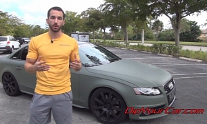 Audi S4 Painted with Camo Green Rubber Dip
