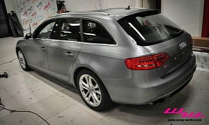 Audi S4 Wrapped in Brushed Steel <span>· Video</span>