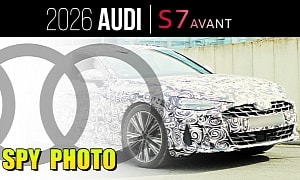 Audi S6 Avant-Replacing Audi S7 Avant Spied With High-Voltage Stickers