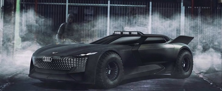 Audi skysphere Batmobile rendering by SRK Designs