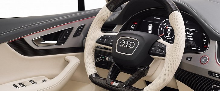 Audi SQ7 Gets Carbon Fiber and Cream Leather Interior from Neidfaktor
