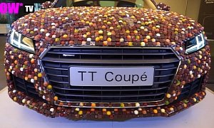 Audi TT Coupe Covered in 27,000 Chocolates in Belgium