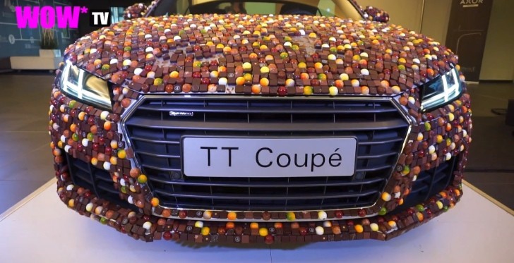 Audi TT Coupe Covered in 27,000 Chocolates in Belgium