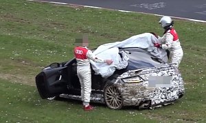Audi TT-RS Coupe Prototype Crashes at the Nurburgring