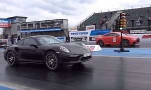 Audi TT RS Sleeper Drag Races Porsche 911 Turbo S, Beats 918 Spyder