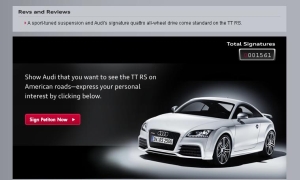 Audi TT RS US Import Official Petition Site Launched