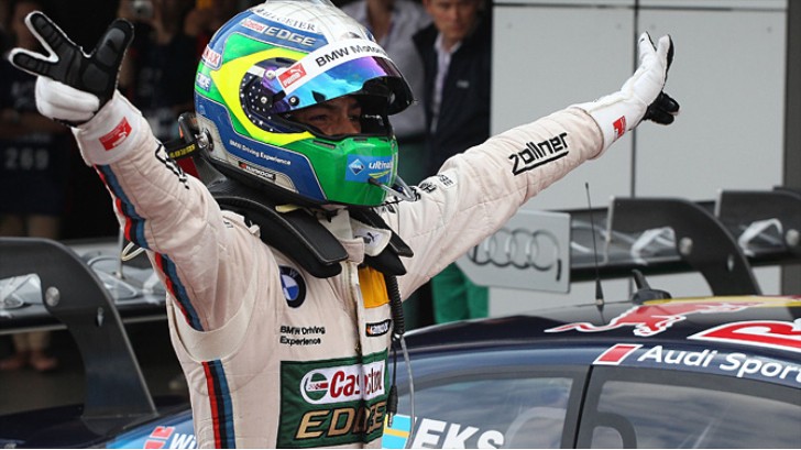 Augusto Farfus Celebrating 3rd Place in Moscow DTM Race
