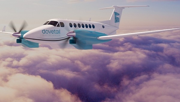 Rendering of a King Air airplane converted by Dovetail