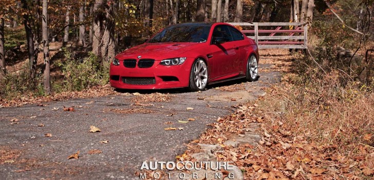 Melbourne Red BMW E92 M3 on HRE Wheels