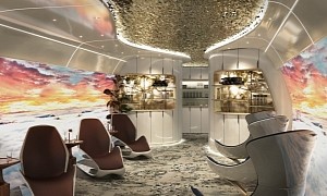 Award-Winning Interior Design for the Boeing MAX 8 Private Jet Is Inspired by Spa Retreats