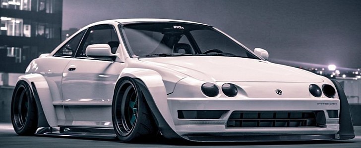 AWD Acura Integra Type-R "White Bunny" Widebody Makeover Is Pure JDM