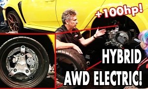 AWD Electric Wheel Turns Honda Civic Type R into 450 HP Monster