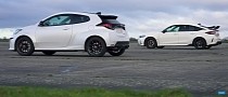 AWD Toyota GR Yaris vs. FWD Honda Civic Type R Is Everyone's Drag Race, JDM Smiles Proudly