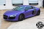 Awesome Audi R8 Sports ADV.1 Wheels, Purple Wrap