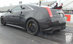 Awesome CTS-V Pulls 9s at Drag Strip