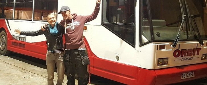 Gareth and Lamorna spent $27,000 to convert a double-decker into a spacious tiny home, including the price of the bus