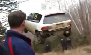 Awesome Flying Civic Crash from Polish Rally