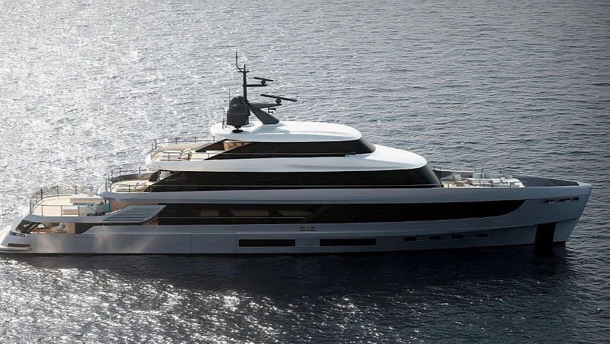 Azimut's new flagship yacht, the four-deck Grande 44M