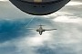 B-1B Lancer Chases KC-135 Stratotanker, Looks Like a Rat, Whiskers and All