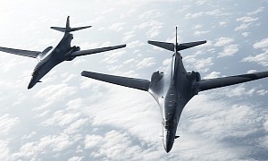 B-1B Lancers Look Deadly Even When Going to the Super Bowl to Join Bomber Trifecta
