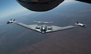 B-2 Spirits Flanked by F-35s Are the Definition of America’s Air Superiority