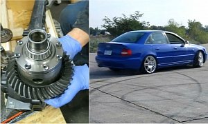 B5 Audi S4 Gets Porsche Rear LSD, Learns to Powerslide and Do Donuts