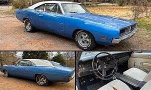 B7 Blue 1969 Dodge Charger in Need of Restoration Flexes a Super Rare Option
