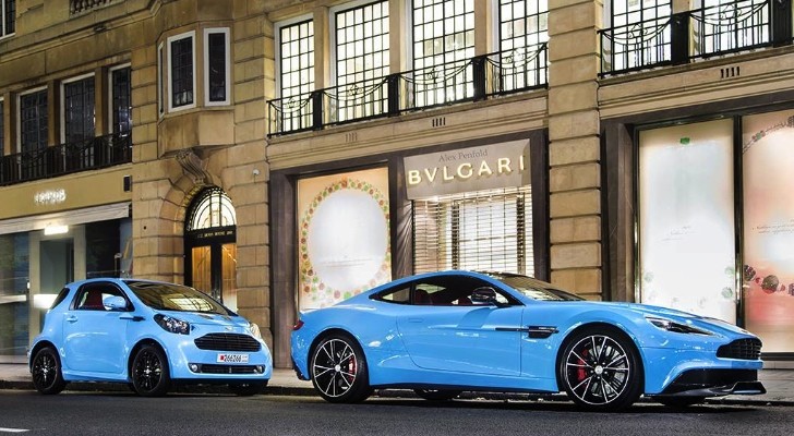 Baby Blue on Aston Martins