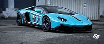 Baby Blue Lamborghini Aventador Gets PUR Wheels, LP720 Body Kit