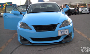 Baby Blue Lexus IS Sits Low and Is Happy With It