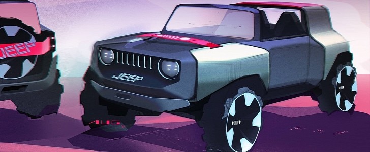 Baby Jeep Wrangler rendering