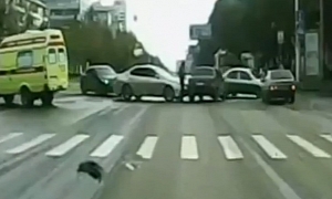 Bad Karma Causes Two Accidents in the Same Russian Intersection