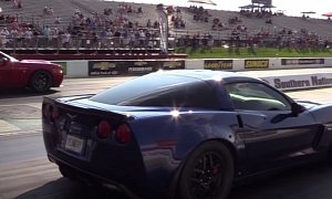 Badass-Sounding C6 Corvette Z06 Drag Races Gallardo, Hellcat and GT-R, Walks Them <span>· Video</span>