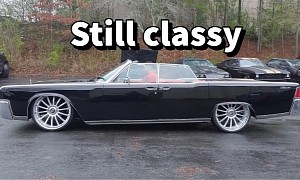 Bagged 1963 Lincoln Continental Rides on 24-Inch Forgiatos and Still Looks the Part