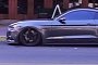 Bagged 2015 Ford Mustang GT On Air Lift Suspension Rubs Its Belly on the Asphalt