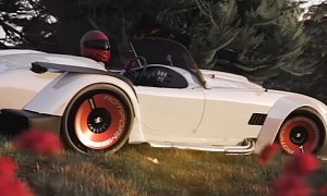Bagged, CGI-Widebody Shelby Cobra Makes an Eerie Scenery Hot Like Fire, Literally