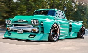 Bagged-Wide Hellephant '58 Apache Would Make Any Real SEMA Build Green With Envy