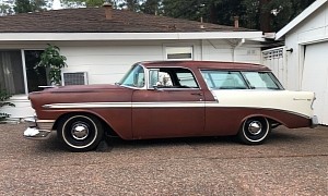 Baked 1956 Chevrolet Nomad Looks Like a Barn Find, Small-Block Surprise Under the Hood