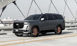 Baller Caddy Escalade Doesn't Need More Than Rose Gold Forgiato 30s to Stand Out