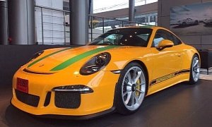 Banana Porsche 911 R Is Final PTS Car, Comes in Signal Yellow with Green Stripes