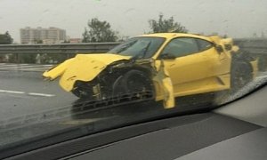 Banana Yellow Ferrari F430 Totaled in China